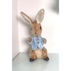 Vintage Eden Toys Peter Rabbit Plush Beatrix Potter Blue Jacket Stuffed Animal
